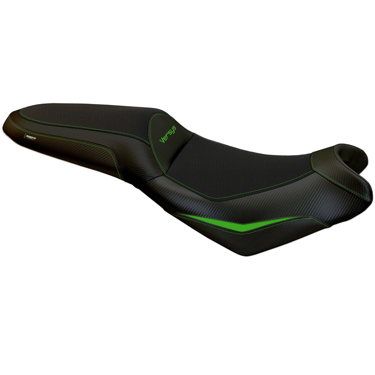 Kawasaki Versys 650 2007-2025 Seat Cover Tappezzeria Italia TPZ in Green and Black