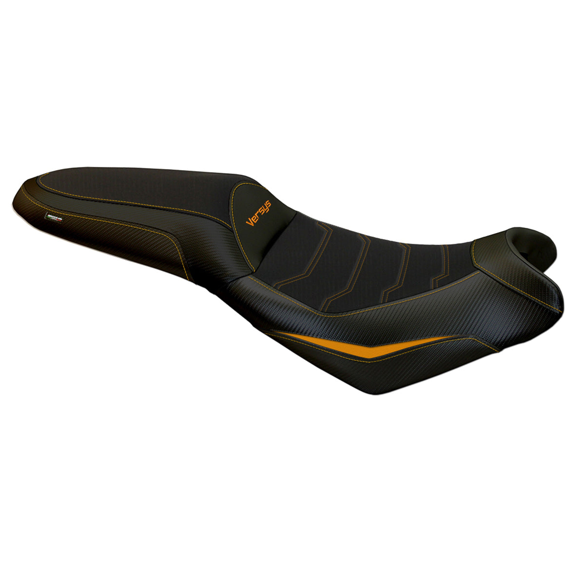 Kawasaki Versys 650 2007-2025 Seat Cover Tappezzeria Italia TPZ Comfort in Orange and Black