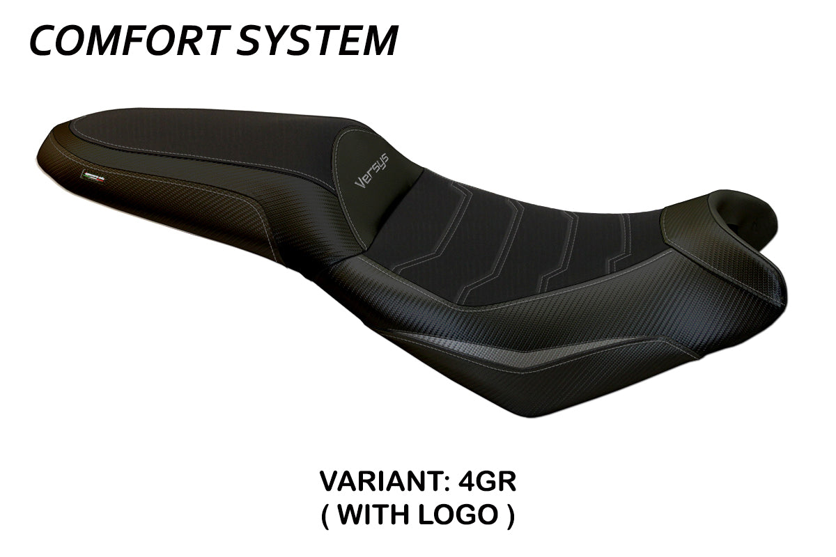 Kawasaki Versys 650 2007-2025 Seat Cover Tappezzeria Italia TPZ Comfort in Grey and Black