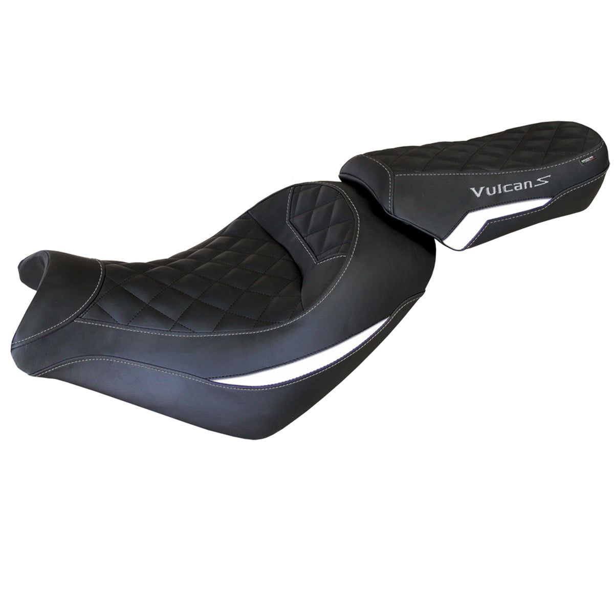 Kawasaki Vulcan 650 S 2014-2025 Seat Cover Tappezzeria Italia TPZ Comfort in White Black
