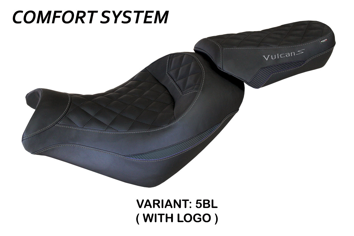 Kawasaki Vulcan 650 S 2014-2025 Seat Cover Tappezzeria Italia TPZ Comfort in Black
