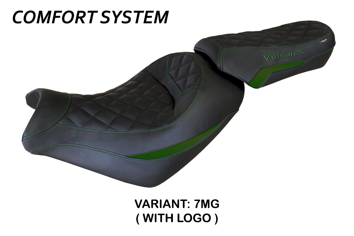 Kawasaki Vulcan 650 S 2014-2025 Seat Cover Tappezzeria Italia TPZ Comfort in Army Green
