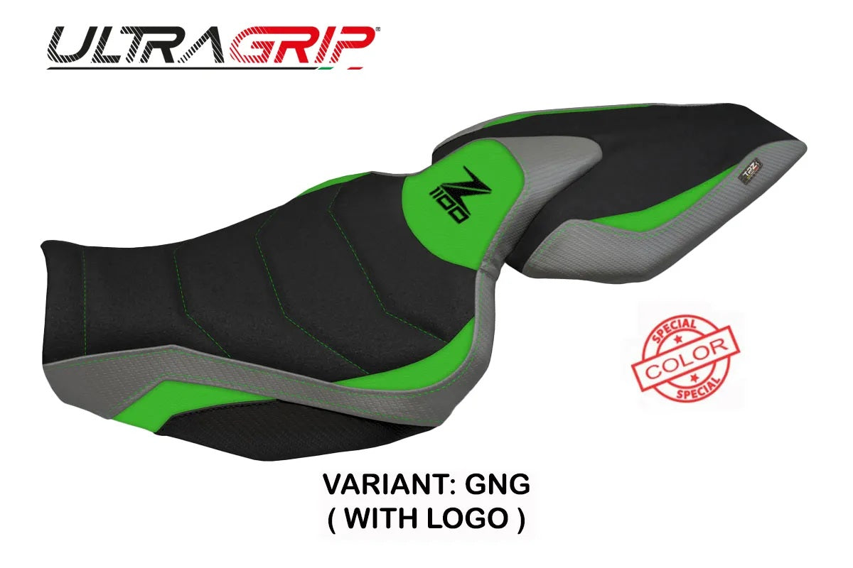 Kawasaki Z1100 2026 Seat Cover TPZ Italia Ultragrip Green Grey Black