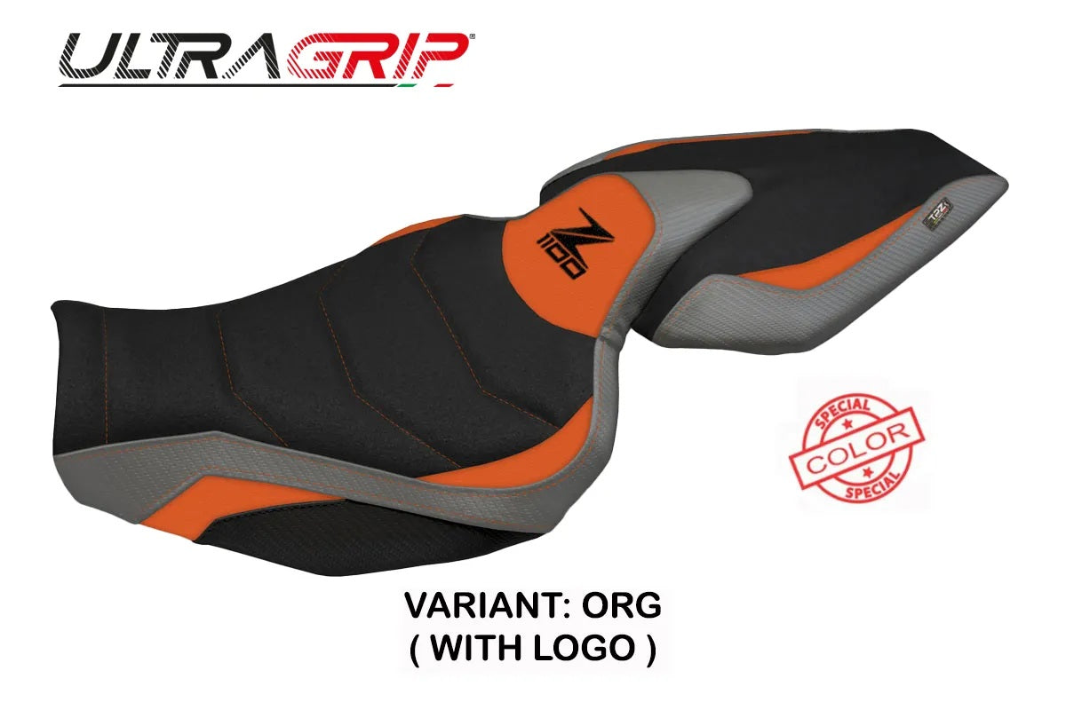 Kawasaki Z1100 2026 Seat Cover TPZ Italia Ultragrip Orange Grey Black