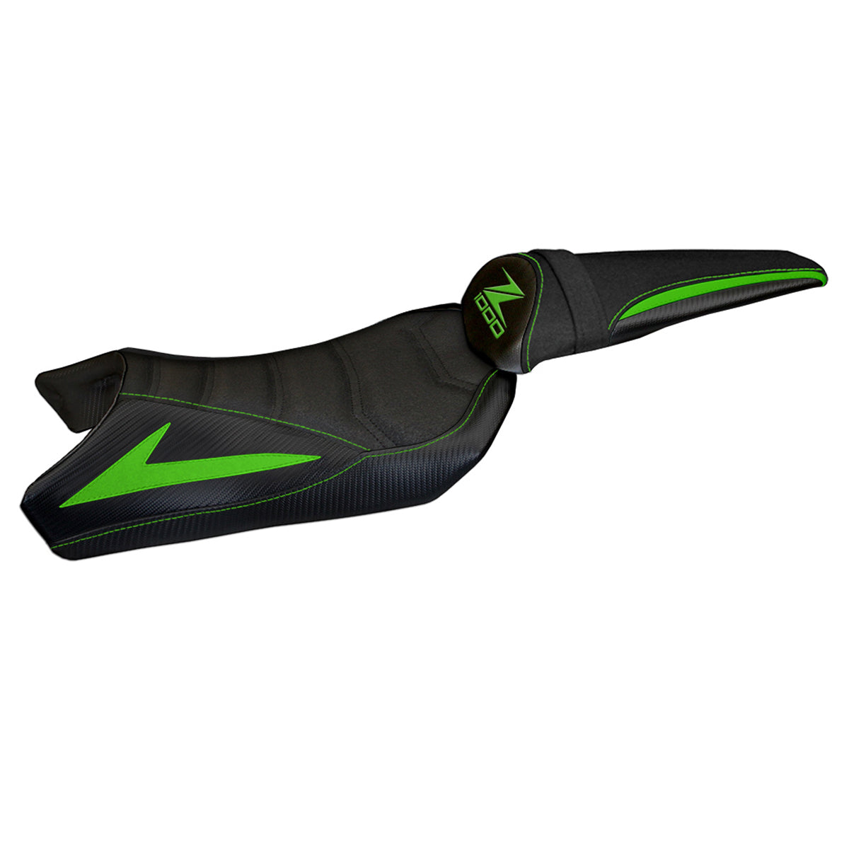 Kawasaki Z1000 2010-2013 Seat Cover Tappezzeria Italia TPZ Ultragrip in Green and Black