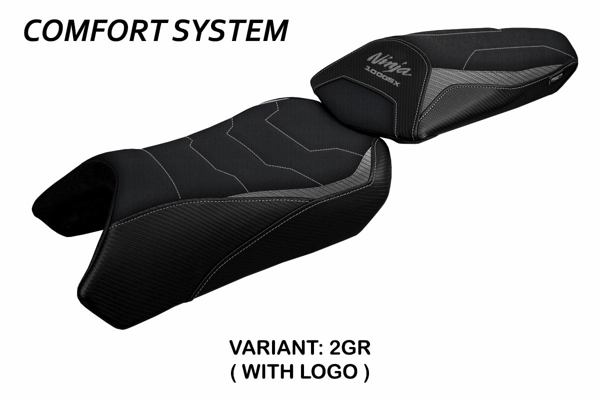 Funda de asiento Kawasaki Ninja 1000 / 1000 SX 2020-2024 Tappezzeria Italia TPZ Comfort en gris