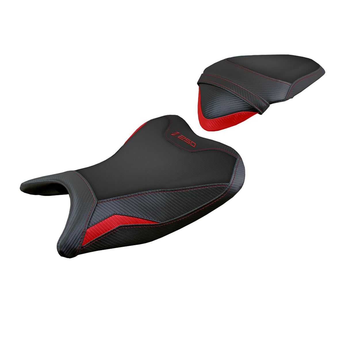 Kawasaki Z250 2019 2020 Seat Cover Tappezzeria Italia TPZ Comfort in Red and Black