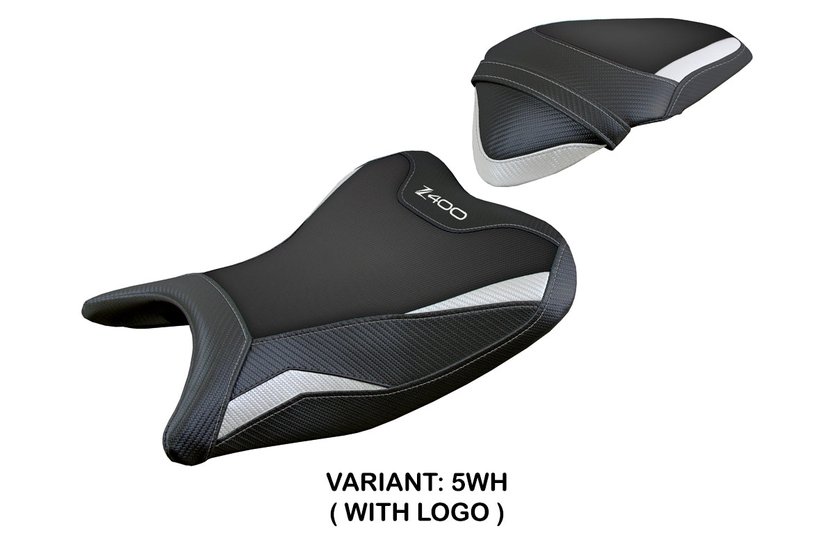Kawasaki Z400 2018-2023 Seat Cover Tappezzeria Italia TPZ White Black