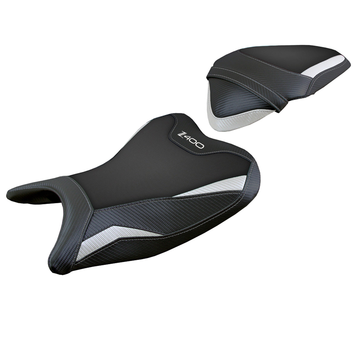 Kawasaki Z400 2018-2023 Seat Cover Tappezzeria Italia TPZ Comfort White Blk