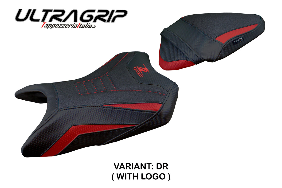 Kawasaki Z500 2024-2025 Seat Cover Tappezzeria Italia TPZ Ultragrip in Dark Red and Black