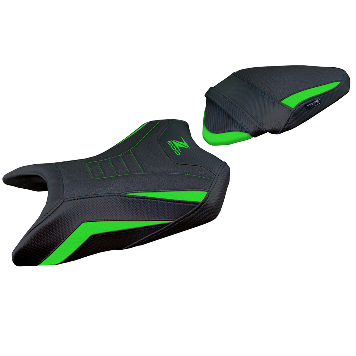 Kawasaki Z500 2024-2025 Seat Cover Tappezzeria Italia TPZ Ultragrip in Green and Black