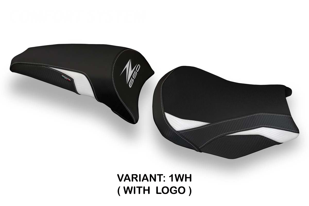 Kawasaki Z650 2017-2025 Seat Cover Tappezzeria Italia TPZ in White Black