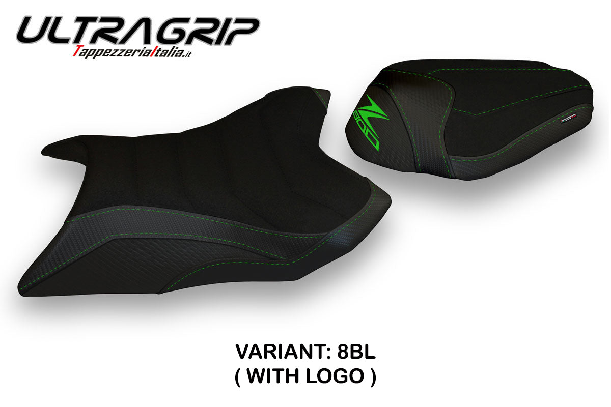 Funda de asiento Kawasaki Z800 2013-2016 Tappezzeria Italia TPZ Ultragrip en negro