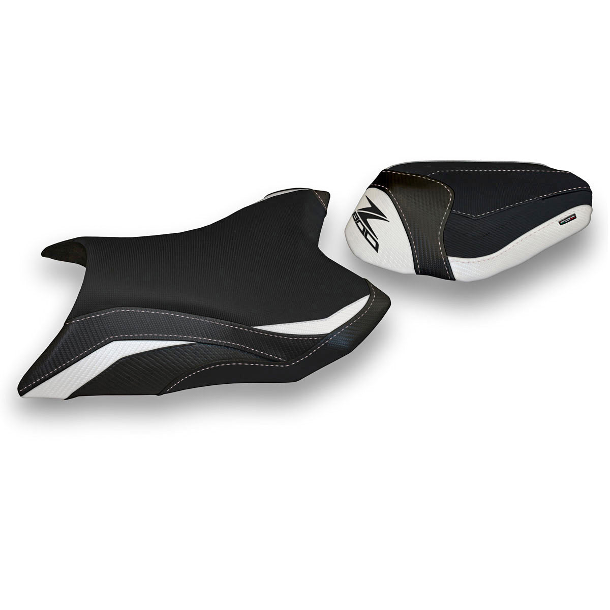 Kawasaki Z800 2013-2016 Seat Cover Tappezzeria Italia TPZ Comfort in White and Black