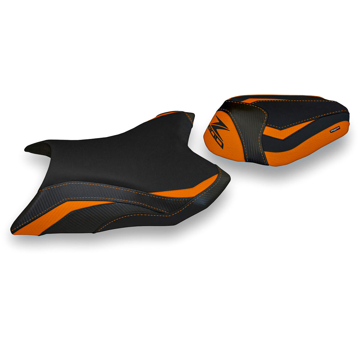 Funda de asiento Kawasaki Z800 2013-2016 Tappezzeria Italia TPZ en naranja y negro