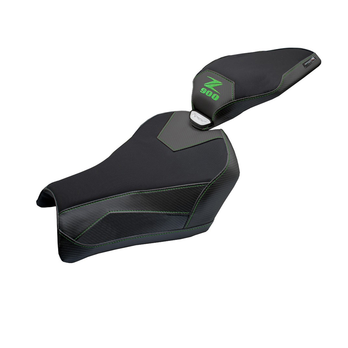 Funda de asiento Kawasaki Z900 2025 Tappezzeria Italia TPZ Negro Verde