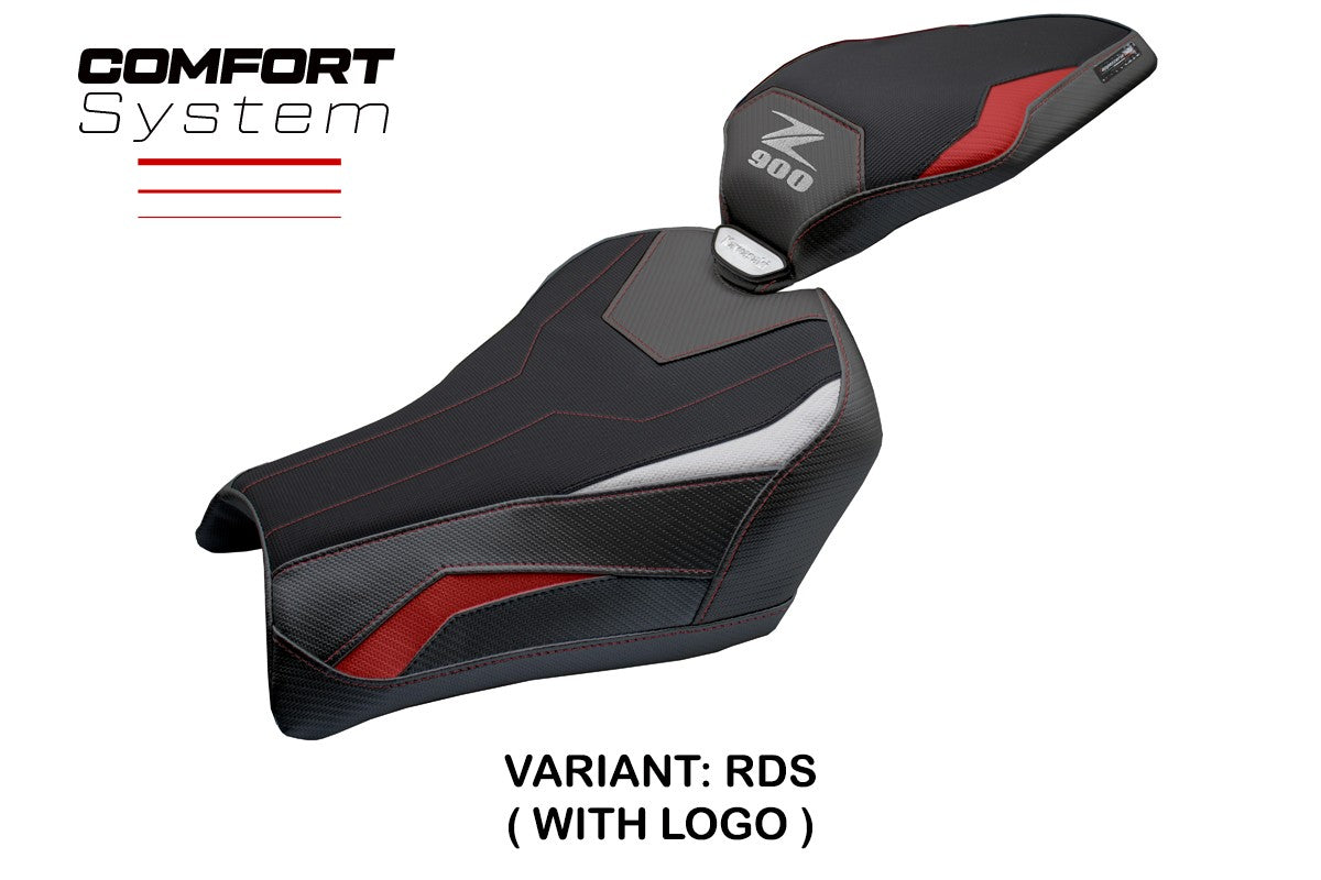 Kawasaki Z900 2025 Seat Cover Tappezzeria Italia TPZ Comfort Red Silver Black