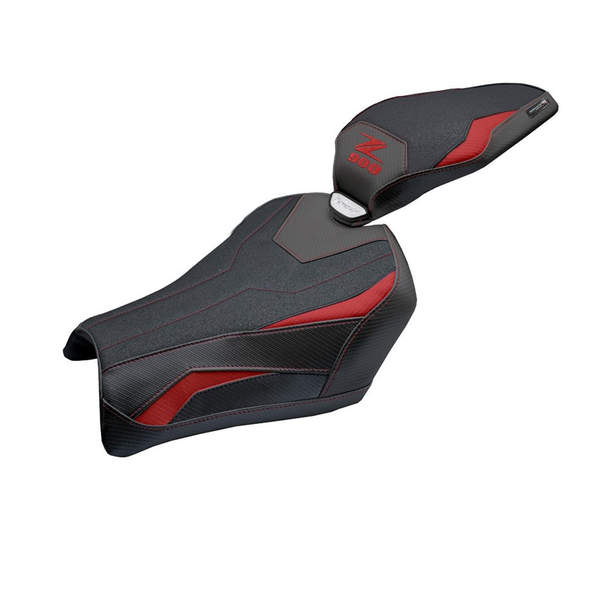 Funda de asiento Kawasaki Z900 2025 Tappezzeria Italia TPZ Ultragrip Rojo Negro