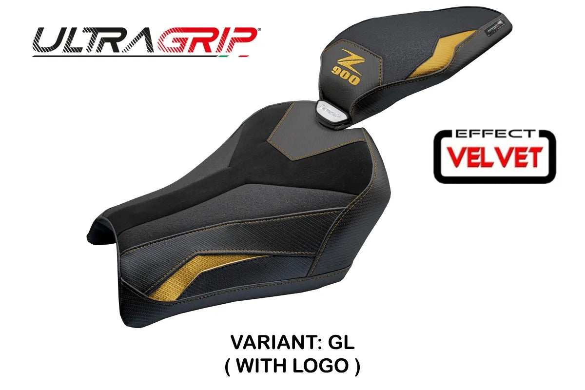 Kawasaki Z900 2025-2026 Seat Cover TPZ Italia Velvet Ultragrip Gold Black