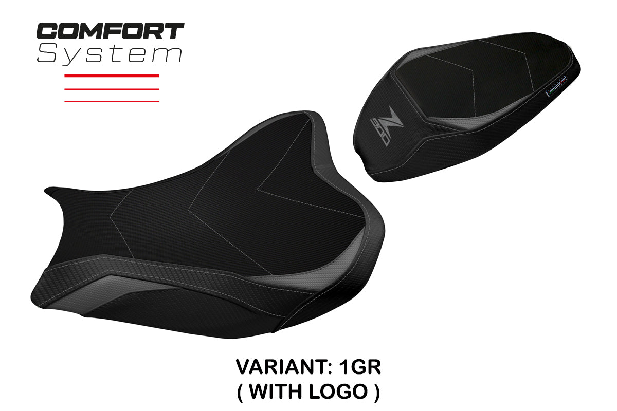 Kawasaki Z900 2017-2024 Seat Cover Tappezzeria Italia TPZ Comfort in Grey and Black