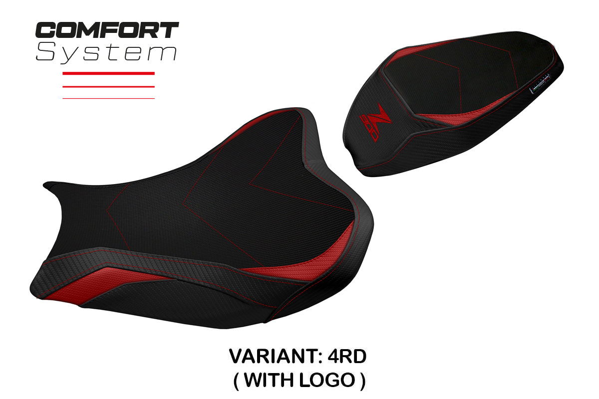 Kawasaki Z900 2017-2024 Seat Cover Tappezzeria Italia TPZ Comfort in Red Black