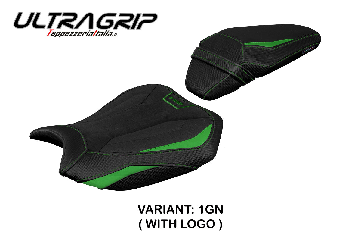 Funda de asiento Kawasaki ZH2 Z H2 2020-2025 Tappezzeria Italia TPZ Ultragrip Verde Negro