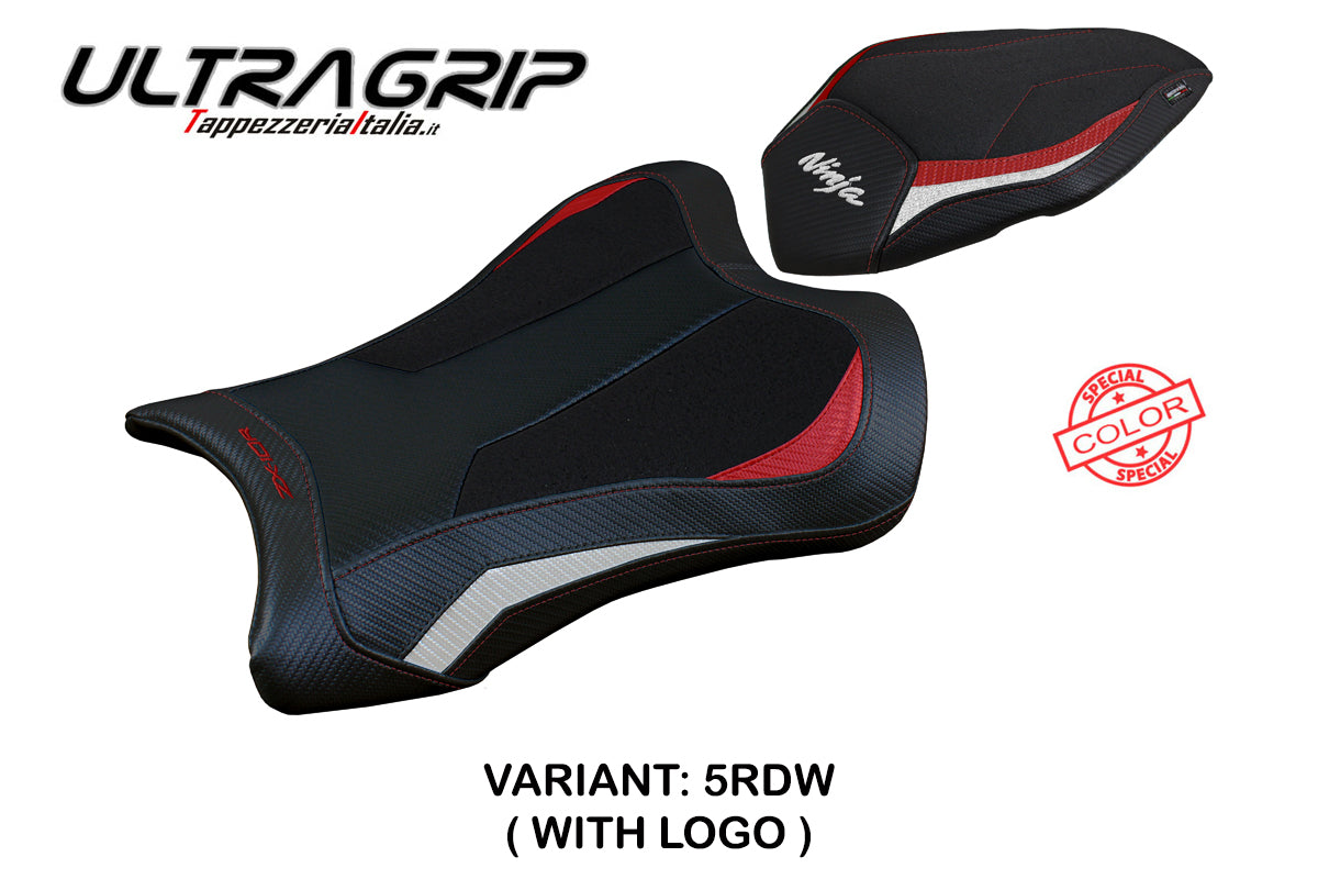 Kawasaki Ninja ZX10R 2021-2025 Seat Cover Tappezzeria Italia TPZ Ultragrip in Red and White