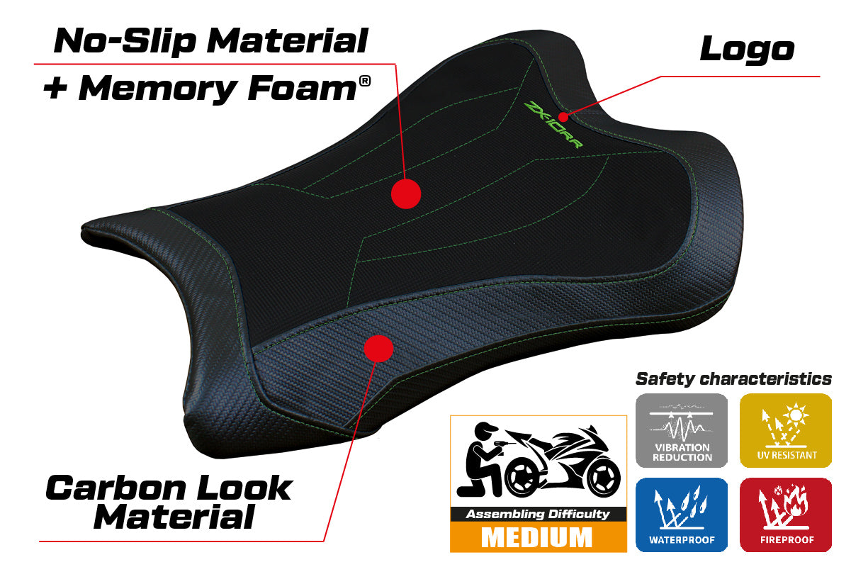 Kawasaki Ninja ZX10RR 2021-2025 Seat Cover Tappezzeria Italia TPZ Comfort in Black