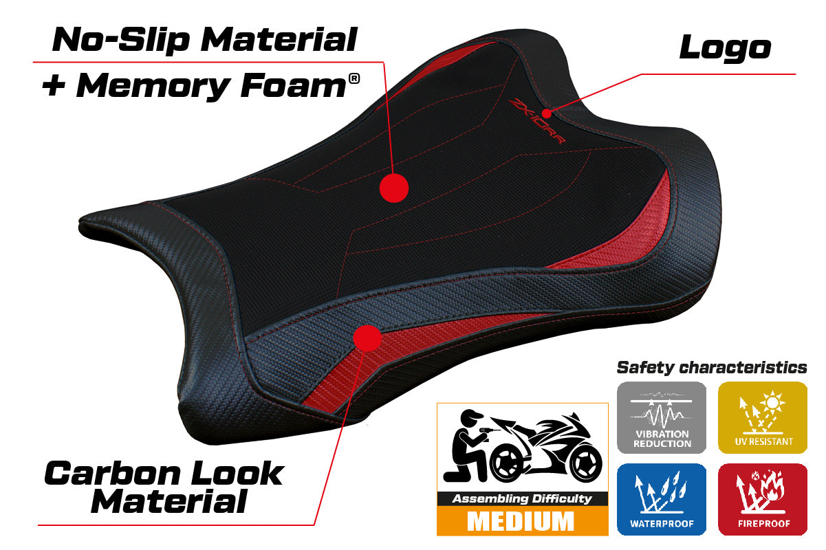 Kawasaki Ninja ZX10RR 2021-2025 Seat Cover Tappezzeria Italia TPZ Comfort in Red
