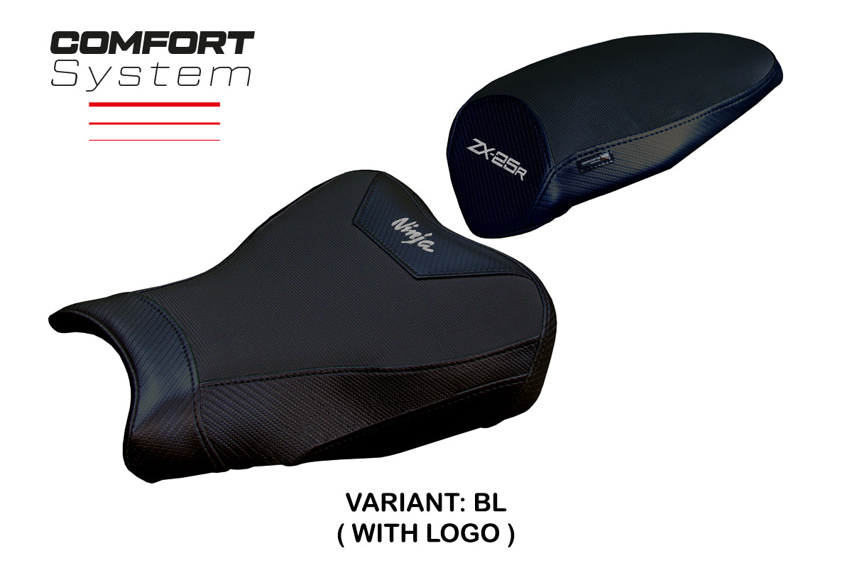 Funda de asiento Kawasaki ZX25R 2020-2025 Tappezzeria Italia TPZ Comfort en negro