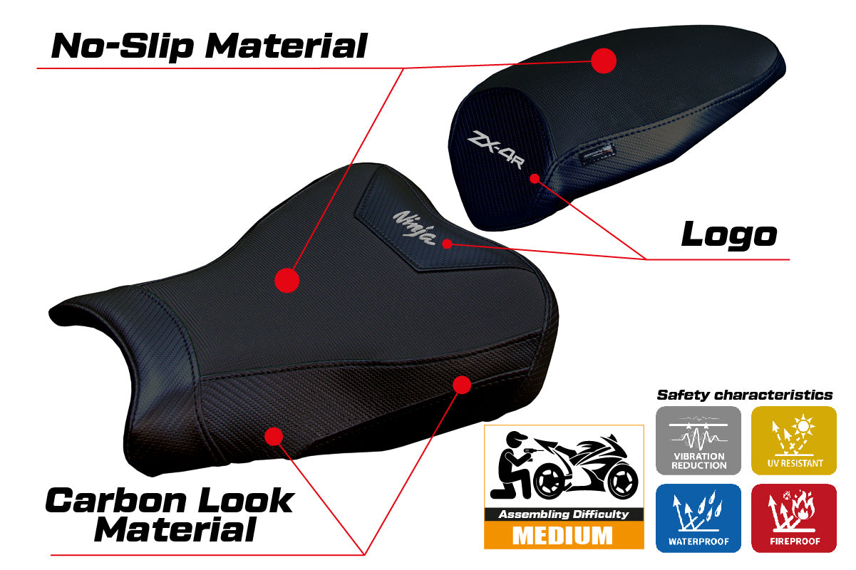Kawasaki ZX4R 2023-2025 Seat Cover Tappezzeria Italia TPZ in Black