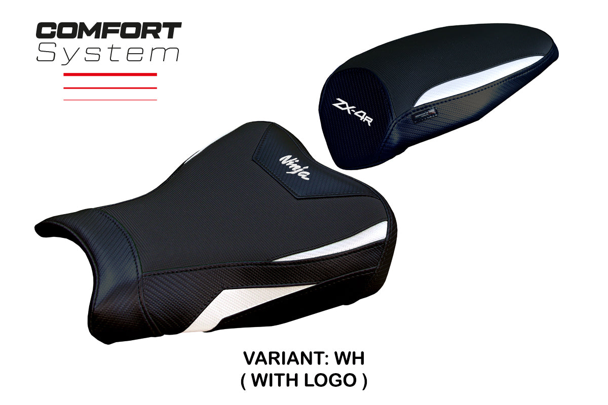 Kawasaki ZX4R 2023-2025 Seat Cover Tappezzeria Italia TPZ Comfort in White and Black
