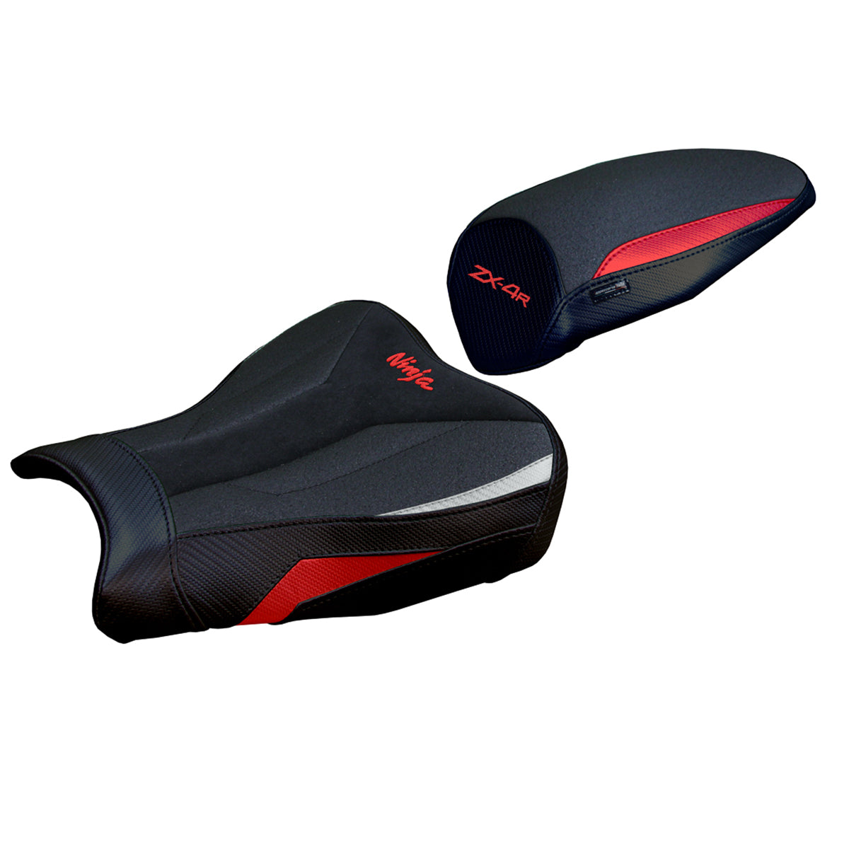Kawasaki ZX4R 2023-2025 Seat Cover Tappezzeria Italia TPZ Ultragrip in Red Silver and Black