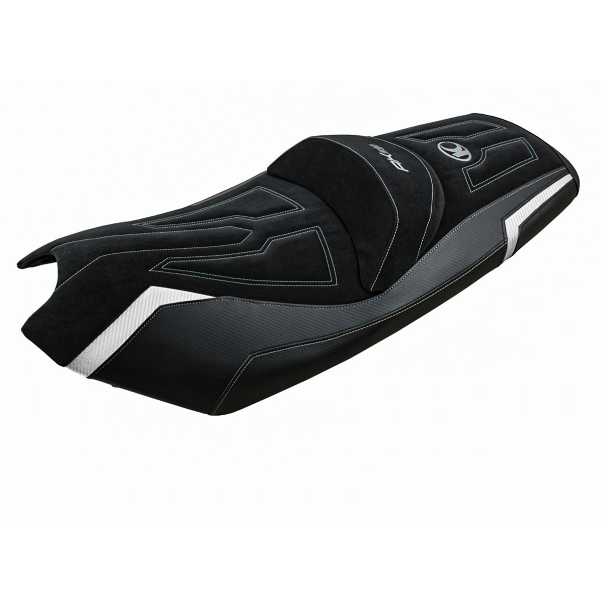 Kymco AK 550 2017-2024 Seat Cover Tappezzeria Italia TPZ in White and Black