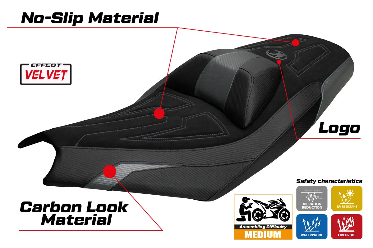 Kymco AK575 Premium 2025-2026 Seat Cover TPZ Italia Grey Black