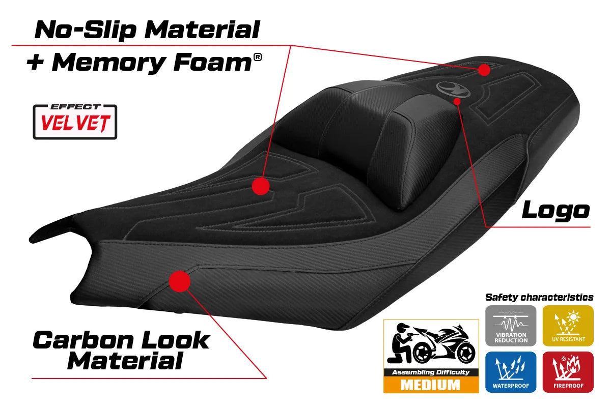 Kymco AK575 Premium 2025-2026 Seat Cover TPZ Italia Comfort Black