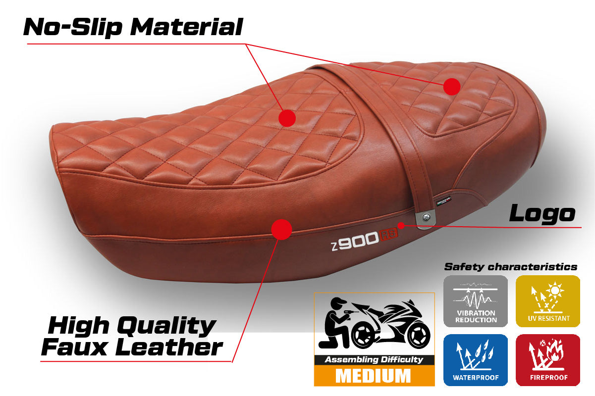 Kawasaki Z900RS 2018-2025 Seat Cover Tappezzeria Italia TPZ Leather Brick