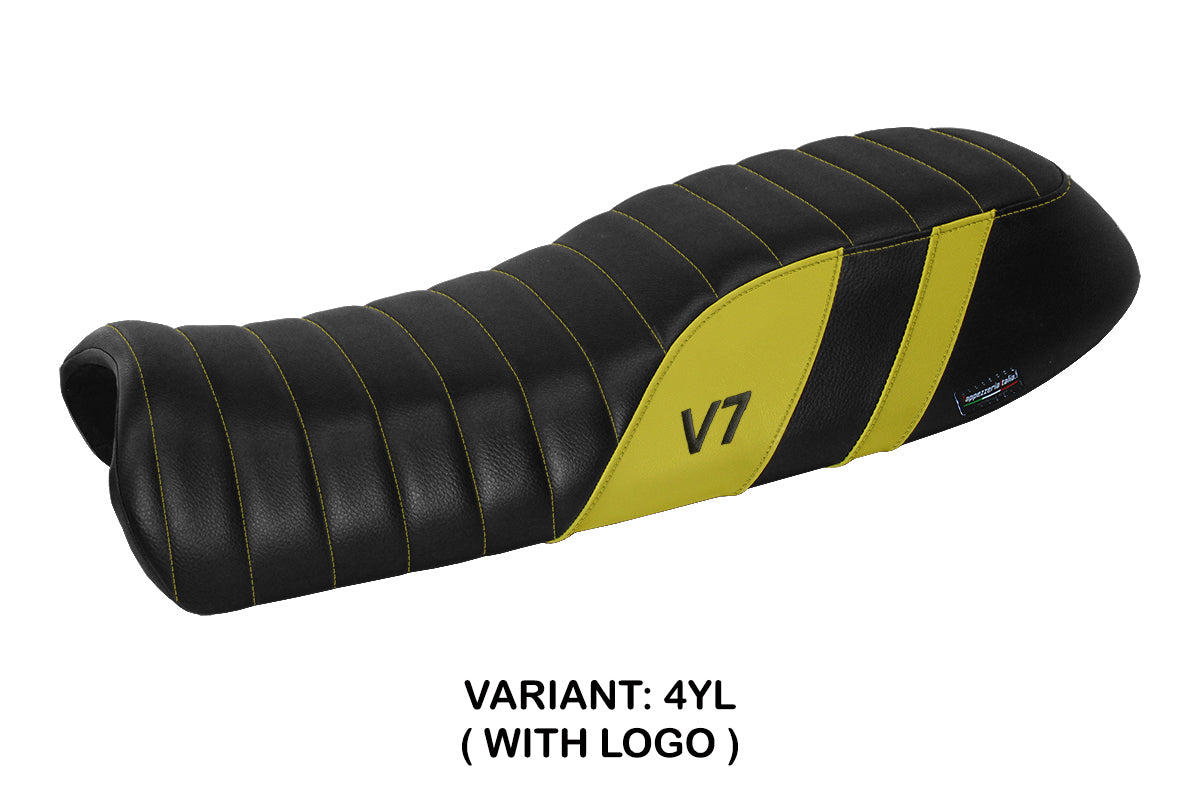 Moto Guzzi V7 2011-2020 Seat Cover Tappezzeria Italia TPZ in Yellow Black