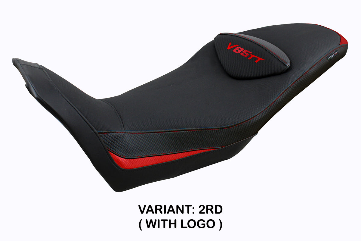 Moto Guzzi V85TT 2019-2025 Seat Cover Tappezzeria Italia TPZ in Red and Black