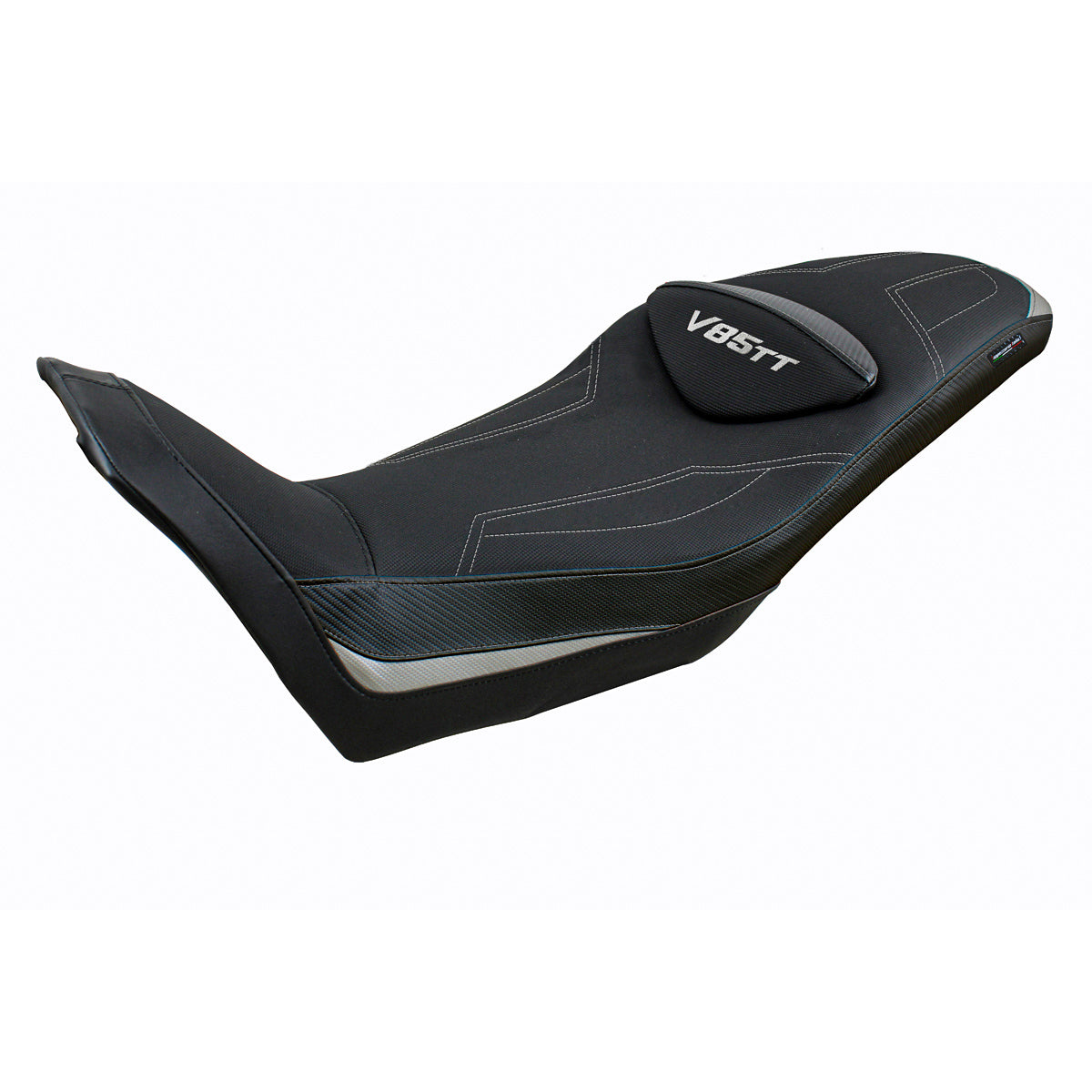 Moto Guzzi V85TT 2019-2025 Seat Cover Tappezzeria Italia TPZ Comfort in Silver and Black