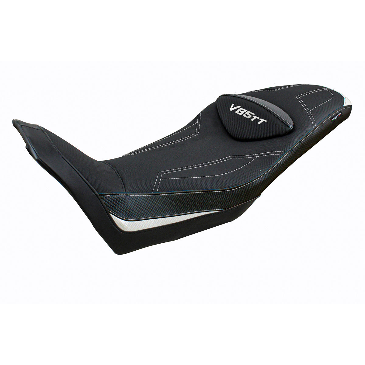 Moto Guzzi V85TT 2019-2025 Seat Cover Tappezzeria Italia TPZ Comfort in White and Black