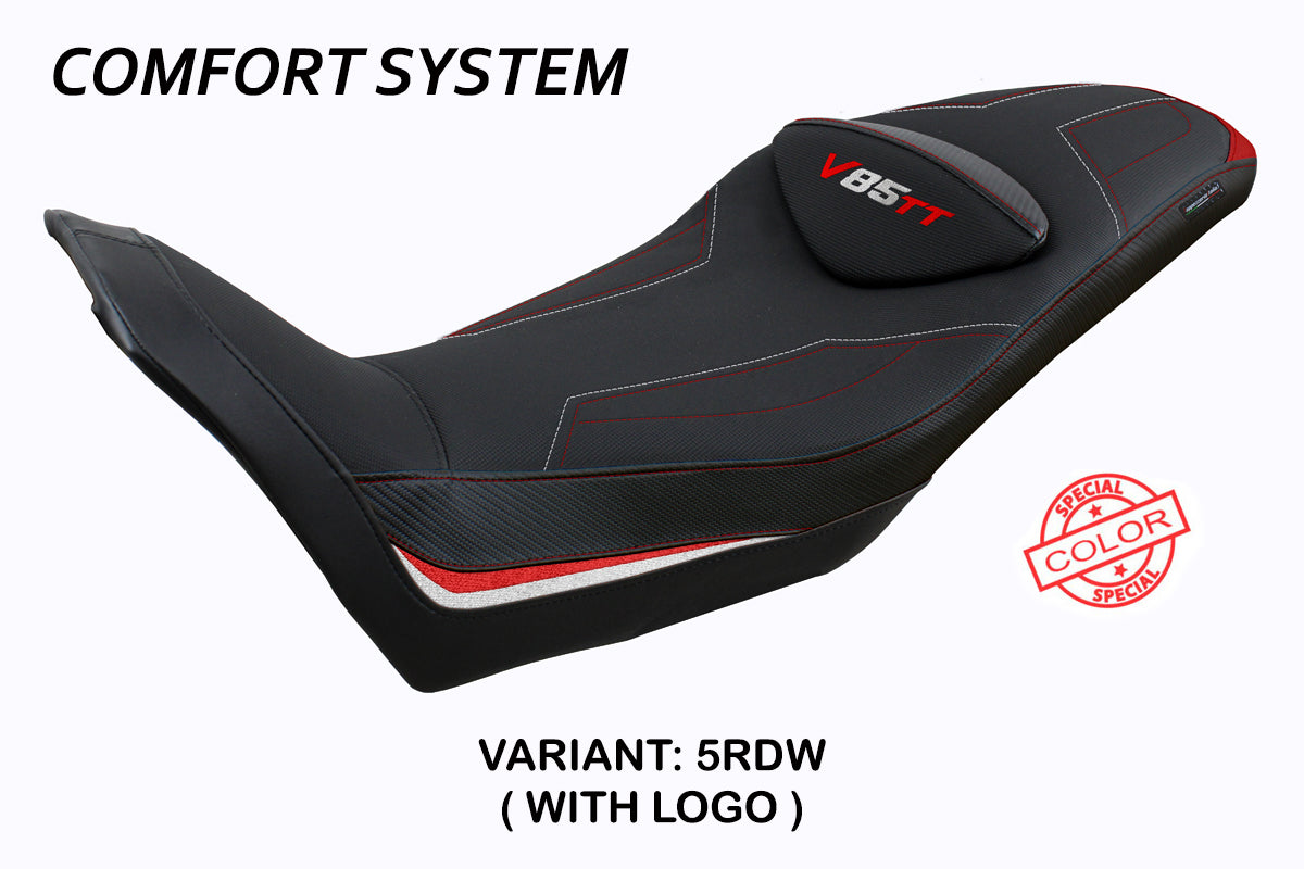 Moto Guzzi V85TT 2019-2025 Seat Cover Tappezzeria Italia TPZ Comfort in Red and White