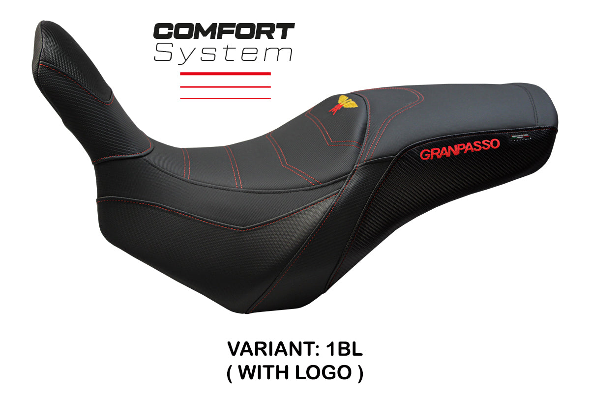 Funda de asiento Moto Morini Granpasso 2008-2020 Tappezzeria Italia TPZ Comfort en negro