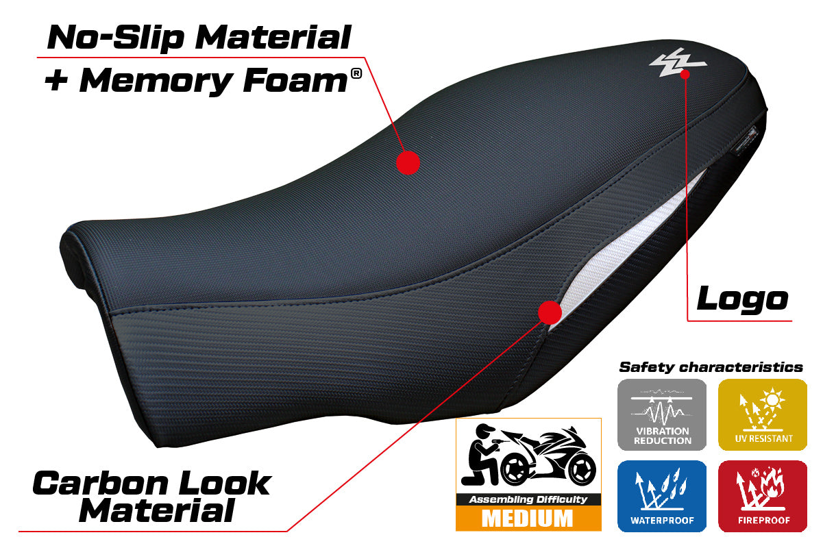 Funda Asiento Moto Morini Seiemmezzo 2022-2025 Tappezzeria Italia TPZ Comfort en Blanco