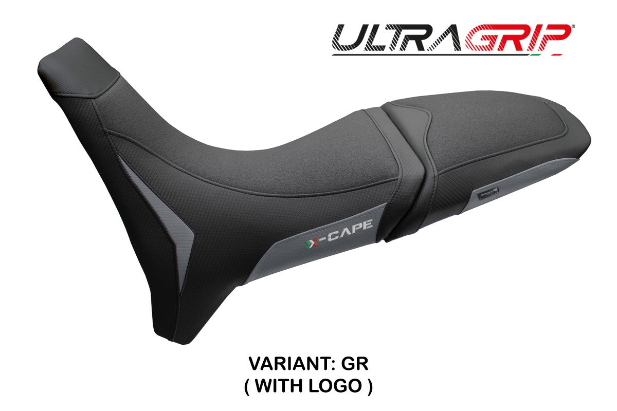Funda Asiento Moto Morini X Cape 650 700 2021-2025 Tappezzeria Italia TPZ Ultragrip Gris Negro