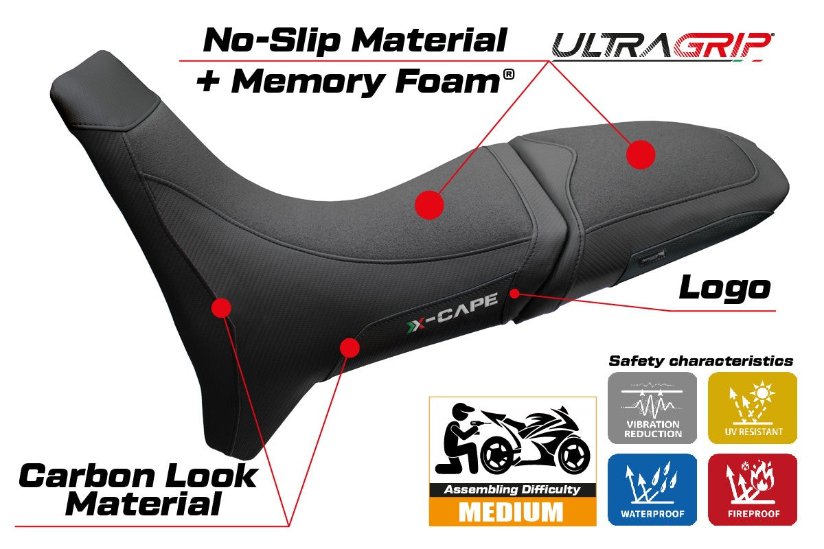 Moto Morini X-Cape 700 2025-2026 Seat Cover TPZ Italia Ultragrip Comfort Black