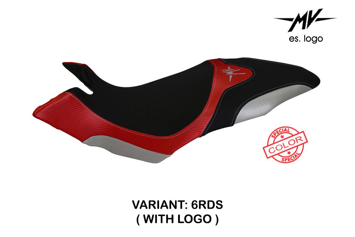 Funda de asiento MV Agusta Dragster 800 2014-2018 Tappezzeria Italia TPZ en rojo y plata