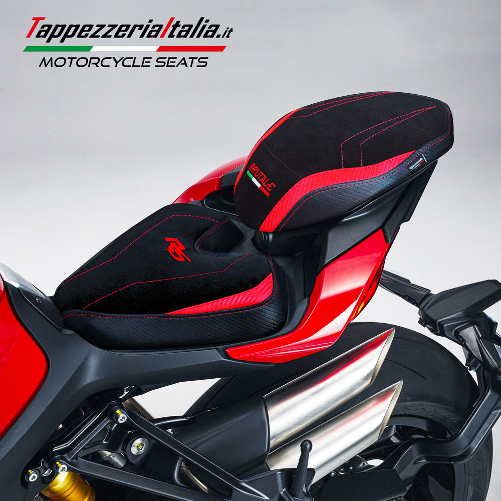 Funda de asiento Tappezzeria Italia TPZ Comfort para MV Agusta Brutale 1000RS 2021-2025 en rojo