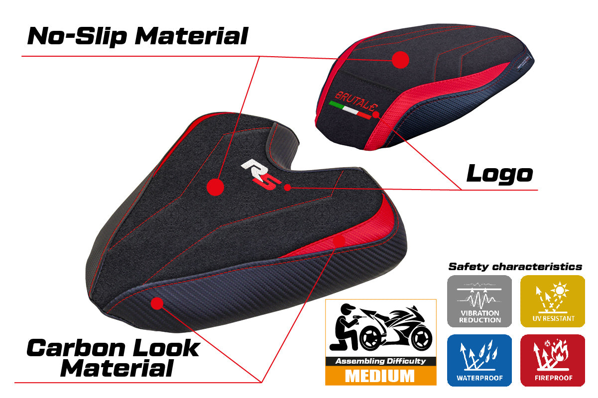 MV Agusta Brutale 1000RS 2021-2025 Seat Cover Tappezzeria Italia TPZ Ultragrip in Red