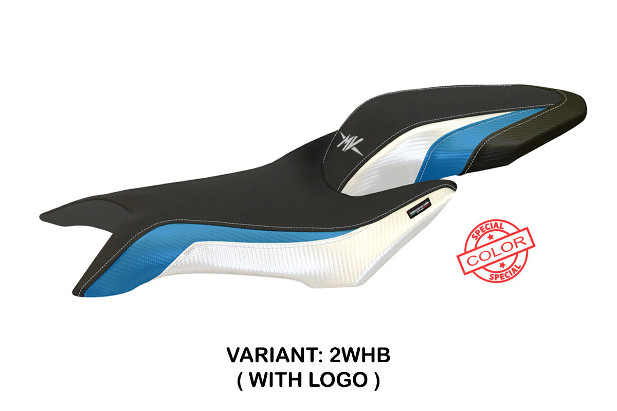 MV Agusta Brutale 800 2016-2025 Seat Cover Tappezzeria Italia TPZ in White and Blue